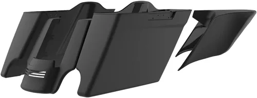 Vista 25 de Cubiertas laterales de alforjas estiradas para motocicleta, extensión extendida para Harley Touring 2014+ - Whisky ámbar Amber Whiskey