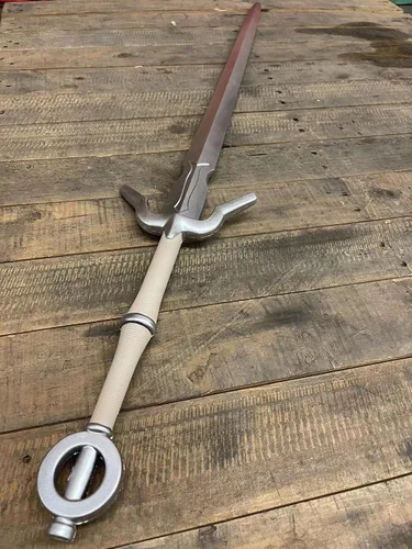 Vista 4 de Espada de espuma medieval a dos manos, espada de espuma de fantasía, para Halloween