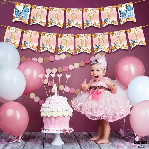 Vista 9 de KatchOn, Cartel grande de mariposa de feliz cumpleaños – NO DIY Cartel de mariposa de feliz cumpleaños Cartel de feliz cumpleaños de hadas