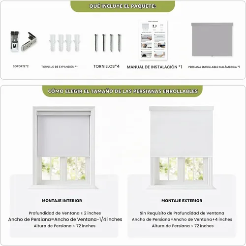 Vista 7 de Persianas enrollables inalámbricas para ventanas, 100% opacas, con aislamiento térmico, protección UV, persianas para ventanas, persianas