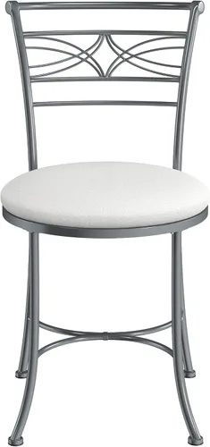 Vista 9 de Hillsdale Furniture Dutton - Taburete de tocador, cromado