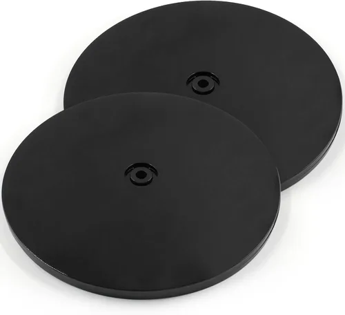 Vista 8 de Jersvims - Juego de 2 platos giratorios de acrílico de 4 pulgadas, organizador giratorio negro para cocina, despensa, gabinete, escritorio