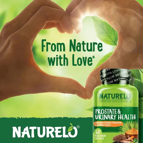 Vista 7 de NATURELO Próstata y salud urinaria, fórmula integral con palma enana americana, pigeo, tumérico, esteroles vegetales, brócoli y licopeno, 60