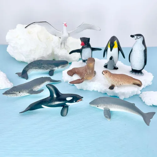 Vista 6 de Safari Ltd. Antarctica Toob - Figuras de juguete de pingüinos, ballenas, focas y más, juego educativo divertido para niños, niñas y niños mayores