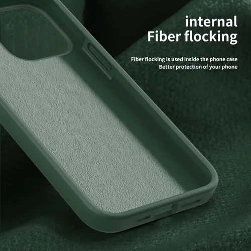 Vista 3 de FUNMIKO Funda compatible con iPhone 15 con protector de pantalla, silicona líquida suave y sedosa mejorada, diseñada a la moda para hombres, mujeres