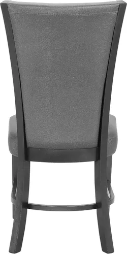 Vista 4 de 2 sillas de comedor tapizadas contemporáneas de altura de mostrador para habitación, mesa y asiento, juegos de sillas de cocina, tapicería de tela