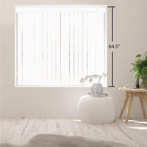 Vista 5 de DALIX Láminas de repuesto para persianas verticales de PVC curvadas lisas color marfil 64.5 de longitud, paquete de 2