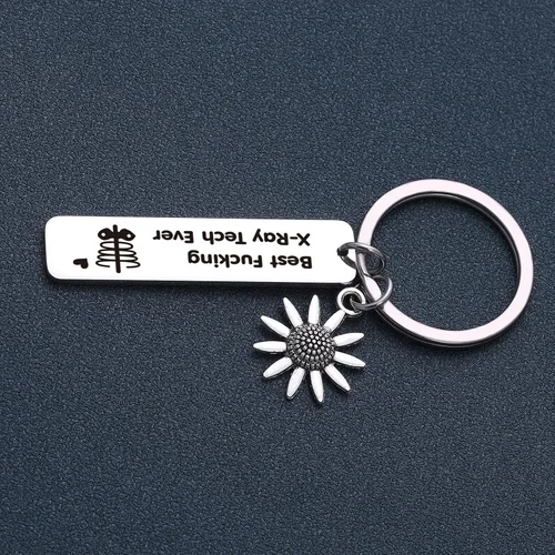 Vista 4 de NOTHERS RSZOTW X-Ray Tech Gift Radiología Regalo de ecografista Radiología Tecnología Llavero Radiología Tecnólogo Joyería Radiología Joyería