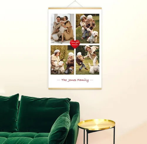 Vista 2 de Lienzo impreso personalizado, póster personalizado con tus fotos, carteles personalizados con marcos magnéticos