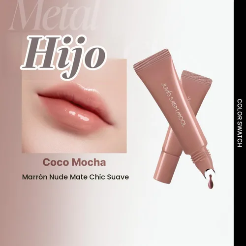 Vista 3 de LIP-PRESSION Metal Serum Gloss Brillo de labios coreano (Coco Mocha)