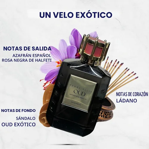 Vista 2 de Perry Ellis OUD Azafrán Rose Eau De Parfum Spray, larga duración