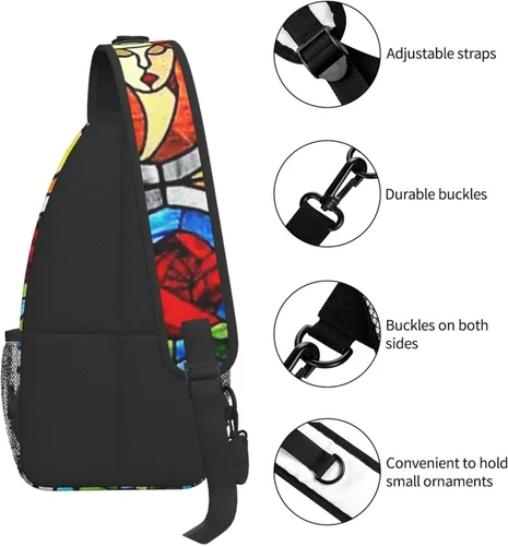 Vista 6 de Master Masonic Outdoor Crossbody Shoulder Bag For Unisex Young Adult Hiking Sling Backpack