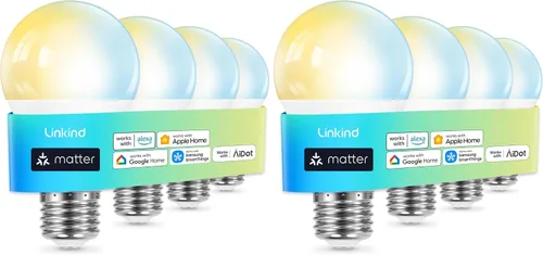 Vista 14 de Linkind Matter - Bombillas inteligentes, funcionan con Apple Home, Alexa, Google Home