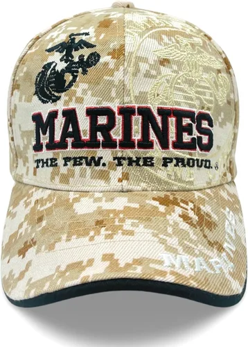 Vista 2 de Gorra de béisbol militar de calidad prémium con licencia oficial del Cuerpo de Marines de EE. UU