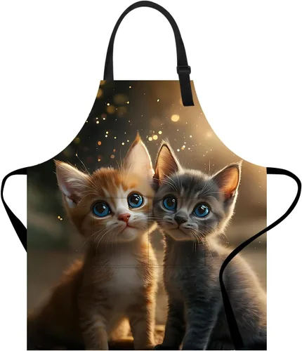 Vista 27 de Delantal de cocina para el hogar, cocina, horneado, jardinería, para mujeres y hombres, con bolsillos, delantal impermeable, 32 x 28 pulgadas