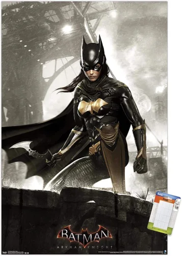 Vista 18 de Trends International DC Comics Video Game-Arkham Knight-Batgirl - Póster de pared, 14.72 x 22.37 pulgadas, versión enmarcada de madera de granero