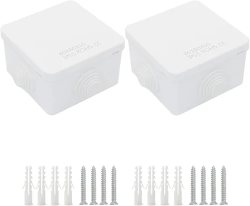 Vista 27 de LeMotech - Caja de derivación universal de plástico ABS resistente al polvo, resistente al agua, IP65, color blanco