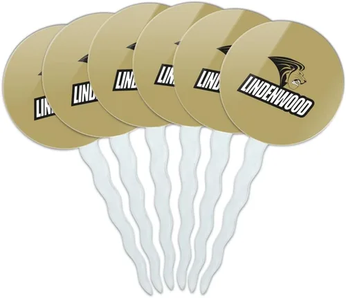 Vista 172 de Abilene Christian - Juego de 6 palillos para cupcakes con logotipo secundario