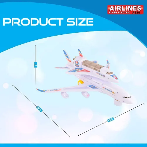 Vista 6 de Liberty Imports Transbordador espacial eléctrico de avión transportador de juguete de acción para niños Bump and Go - Modelo grande Jumbo Jet