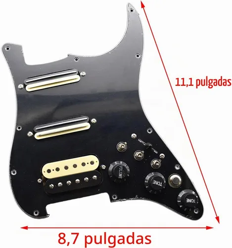 Vista 5 de Colaxi Repuesto de pastilla de guitarra, resistente, fácil instalación, cargado, precableado, práctico blanco, duradero para piezas de guitarra