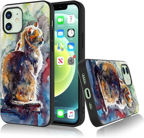 Vista 20 de Bcov Funda para iPhone 13, funda protectora de silicona suave a prueba de golpes con diseño de girasol de mariposa colorida para iPhone 13 Girasol