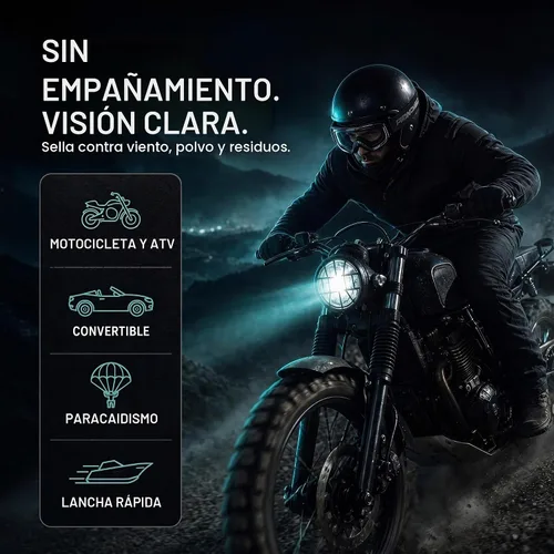Vista 6 de Bikershades Gafas protectoras para gafas de moto, ciclismo, esquí, paracaidismo, trabajo al aire libre Transparente