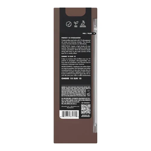 Vista 6 de e.l.f. Paleta de Sombras de Ojos Perfect 10, Diez Tonos Nude Ultra-pigmentados, Fórmula Mezclable, Vegano y Libre de Crueldad, Everyday Smoky