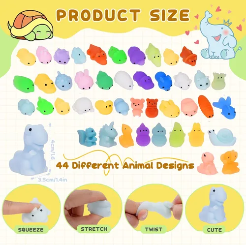Vista 2 de 305 PCS Squishy Toys, Mochi Squishy Fidget Toys, Kawaii Mini Squishies 305-multicolor