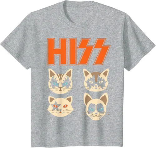 Vista 34 de Camiseta Hiss Funny Cats Kittens Rock Rockin, Negro