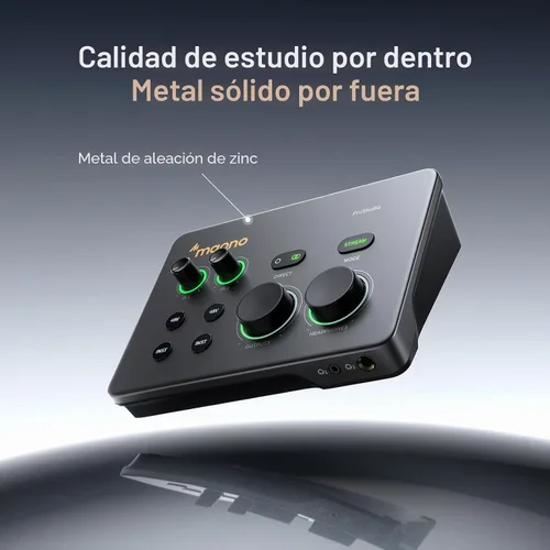 Vista 9 de MAONO P2 Hybrid USB Audio Interface Dual XLR for PC Phone iPad Guitar