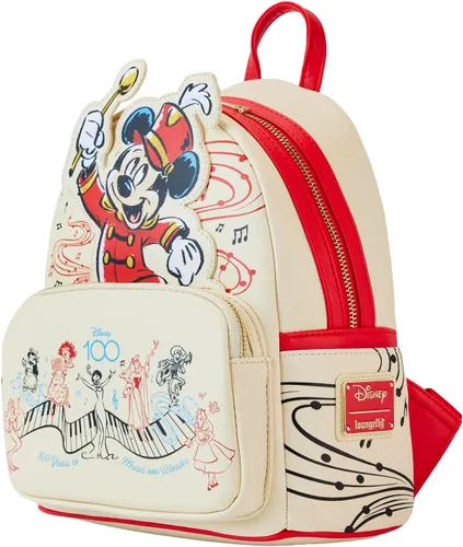 Vista 2 de Loungefly Disney Mickey Musician Disney 100 Anniversary Mini-mochila, exclusiva de Tienda