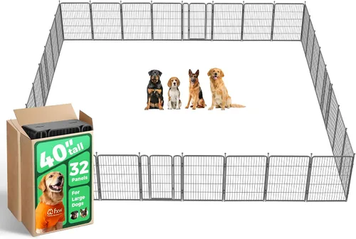 Vista 15 de FXW Aster - Corralito para perros diseñado para patio, 24 pulgadas, 8 paneles