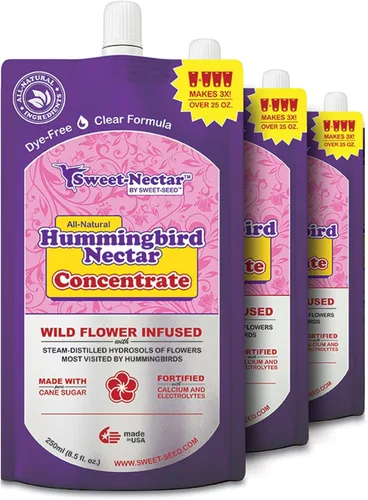 Vista 8 de sweet-seed Néctar de colibrí, concentrado (8.5 onzas), hace 3 veces el volumen, prolonga la vida útil del néctar para comederos de colibríes