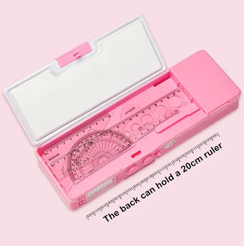 Vista 6 de Estuche multifunción desplegable para niños, estuche kawaii para bolígrafos bolsa, soporte para lápices para estudiantes de escuela, bonita caja