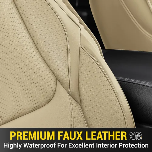 Vista 7 de OASIS AUTO Fundas de asiento de ajuste personalizado para Mazda CX5 2012-2025, protector de asiento de piel sintética impermeable, cojín CX-5