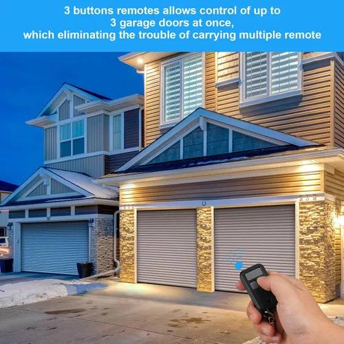 Vista 7 de 890MAX - Control remoto para abrepuertas de garaje para LiftMaster/Chamberlain/Craftsman, control remoto universal de 3 botones para abrir puertas