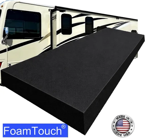 Vista 4 de FoamTouch Colchón litera de 7 pulgadas de alto x 28 pulgadas de ancho x 72 pulgadas de largo (solo espuma), carbón, sin funda