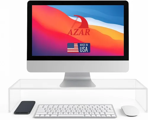 Vista 10 de Azar 515360 - Soporte de acrílico para monitor, fabricado en Estados Unidos, soporte para portátil y monitor de acrílico, soporte elevador