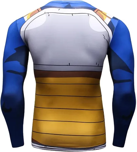 Vista 2 de CosFitness Camiseta de entrenamiento de anime, divertida camiseta de compresión muscular japonesa para hombre, serie Lite