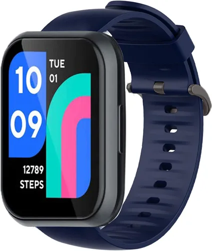 Vista 6 de Lamshaw Correa compatible con Wy ze Watch de 1.77 pulgadas, correa de repuesto de silicona suave con hebilla de acero inoxidable para reloj Paquete