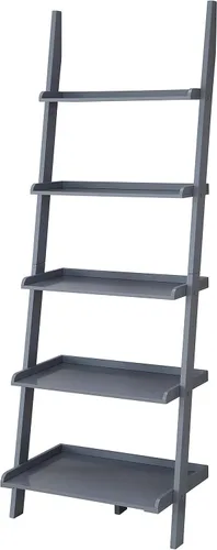Vista 8 de Escalera para librero. De Convenience Concepts American Heritage, Madera Sólida, Negro
