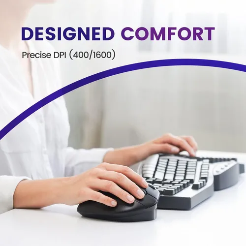 Vista 8 de Perixx PERIMICE-720, Ratón ergonómico inalámbrico con ángulo ajustable, color negro (11449)