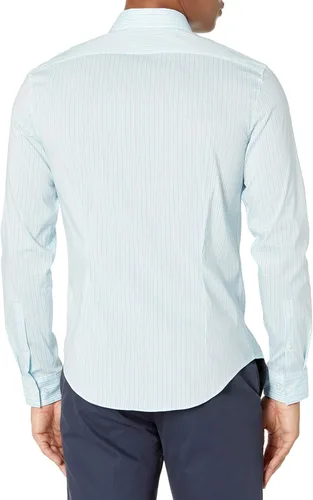 Vista 2 de Calvin Klein Camisa de vestir para hombre Xtreme Slim Fit Shield Stretch Check