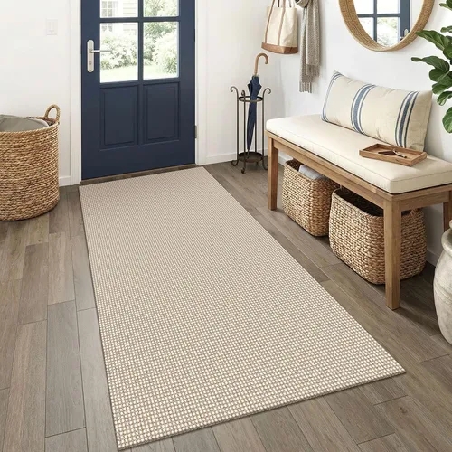 Vista 153 de EARTHALL Alfombra tejida de 2 x 3 pies, lavable para entrada, alfombra trenzada antideslizante, alfombra para puerta interior y exterior, alfombra