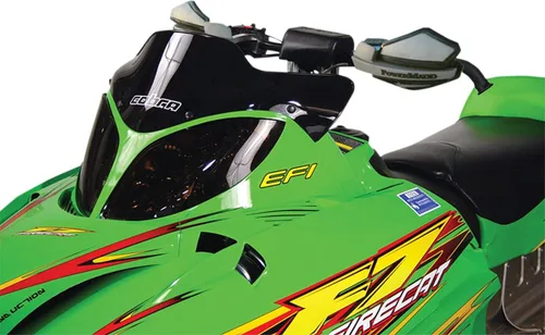 Vista 2 de PowerMadd 12410 Parabrisas Cobra para Arctic Cat Firecat - Negro - Altura baja extrema