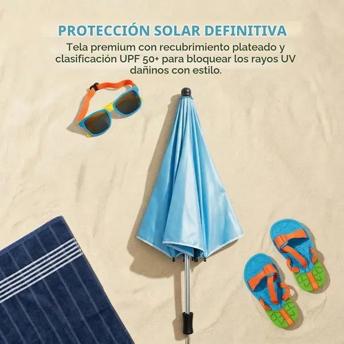 Vista 2 de Sombrilla de 30 pulgadas con abrazadera, sombrilla impermeable para niños al aire libre, paraguas con clip en sillas de playa, cochecitos, sillas