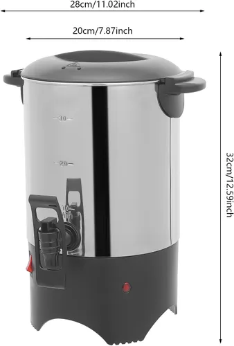 Vista 4 de Urna de café, cafetera eléctrica de 5.2L/175 onzas con control de botón de encendido y apagado fácil, calentamiento rápido de 1000 W que hace hasta