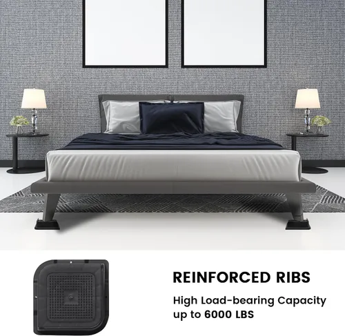 Vista 4 de MYMULIKE Elevadores de Cama Resistentes, Elevadores de Muebles de Gran Tamaño, Soporta Hasta 6000 Libras, Eleva 1 Pulgada para Sillón, Sofá, Mesa