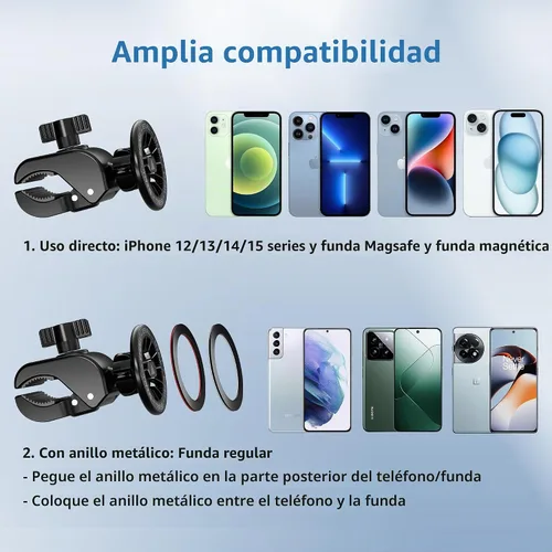 Vista 4 de Soporte de teléfono para cochecito con abrazadera para MagSafe, 16 x