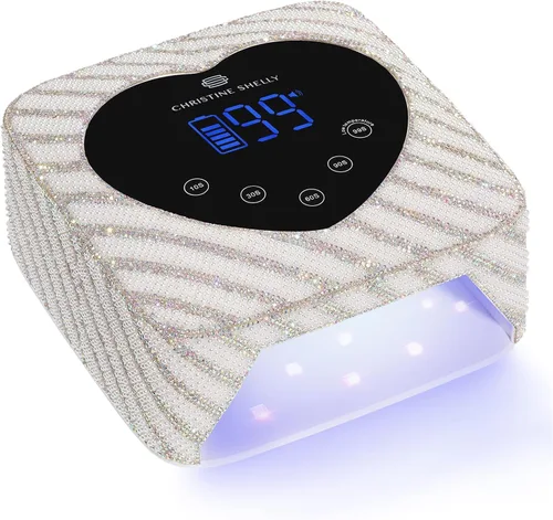 Vista 8 de Lámpara de Uñas LED UV de 72W Recargable Inalámbrica Brillante Secadora de Uñas Luz de Esmalte en Gel con 5 Configuraciones de Temporizador Lámpara